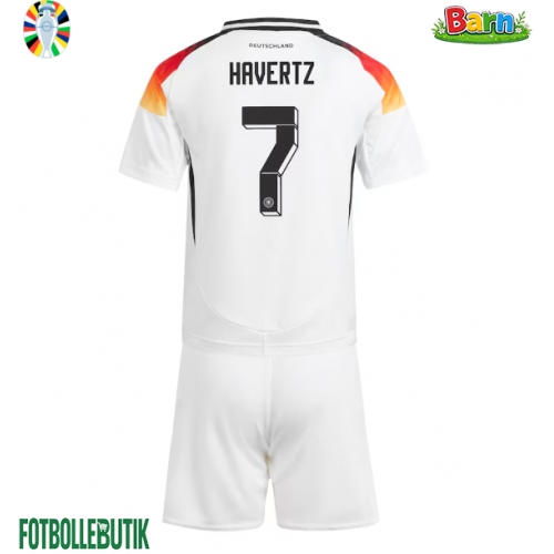 Tyskland Kai Havertz #7 Hemmaställ Barn EM 2024 Kortärmad (+ Korta byxor)